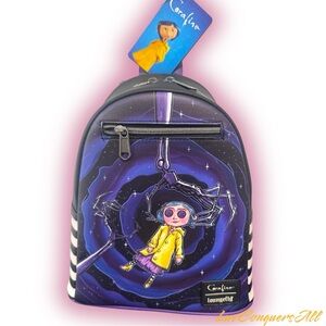 Loungefly Coraline Button Eye Doll Gateway Portal Mini Backpack